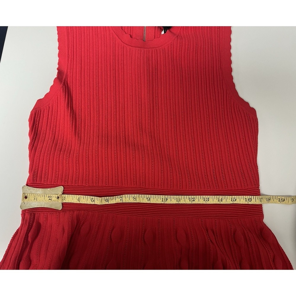 NWT Ted Baker Kamylia Knit Skater Dress 5 Red Career Interview Textured Stretch - Picture 8 of 15